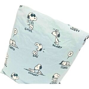 Peanuts Snoopy Berkshire Twin Fitted Sheet 2 Pillow Cases Set Emotions Teen